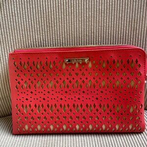 Stella & Dot Clutch Double Clutch Purse in Coral